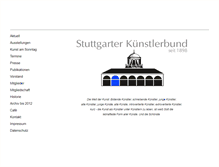 Tablet Screenshot of kuenstlerbund-stuttgart.de